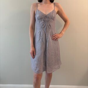 Max Studio purple Linen-Silk Blend Dress